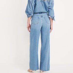Old Navy Wow High Waist High Rise Baggy Wide Leg Jeans
